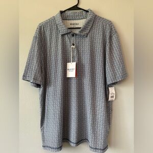 Wearfirst Men's Blue Patterned Polo Shirt